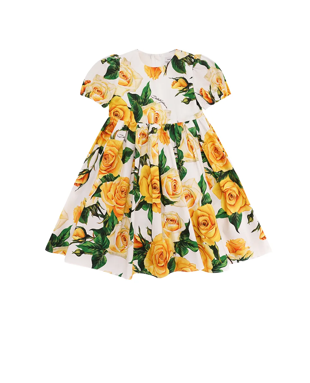 Детское платье Dolce&Gabbana Kids L23DP2-HS5QR, желтый цвет • Купить в интернет-магазине Kameron