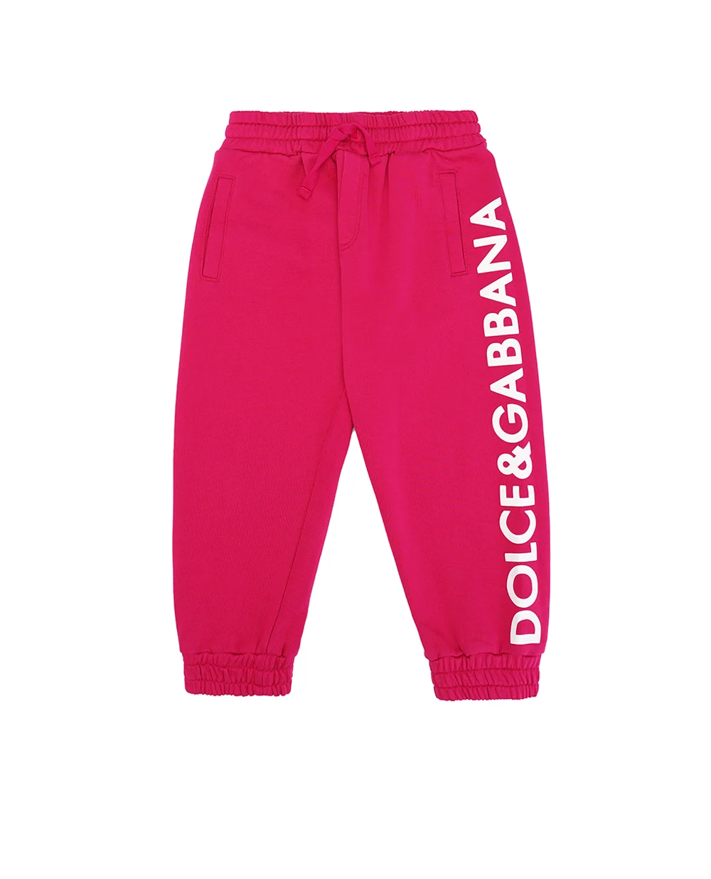 Детские спортивные брюки (костюм) Dolce&Gabbana Kids L5JPC6-G7KX3-B, малиновый цвет • Купить в интернет-магазине Kameron