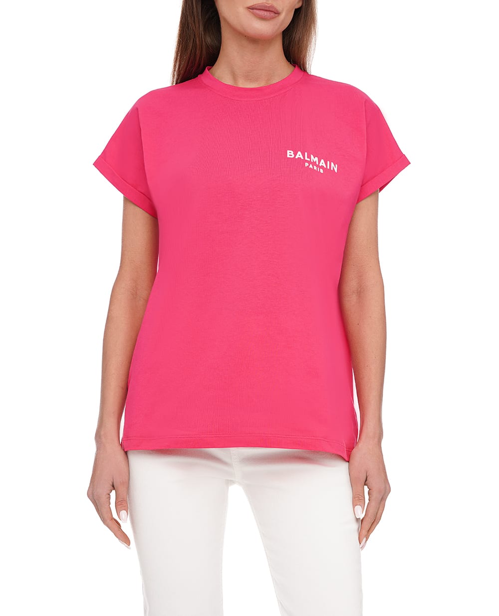 Футболка Balmain CF1EF010BB01-S, розовый цвет • Купить в интернет-магазине Kameron