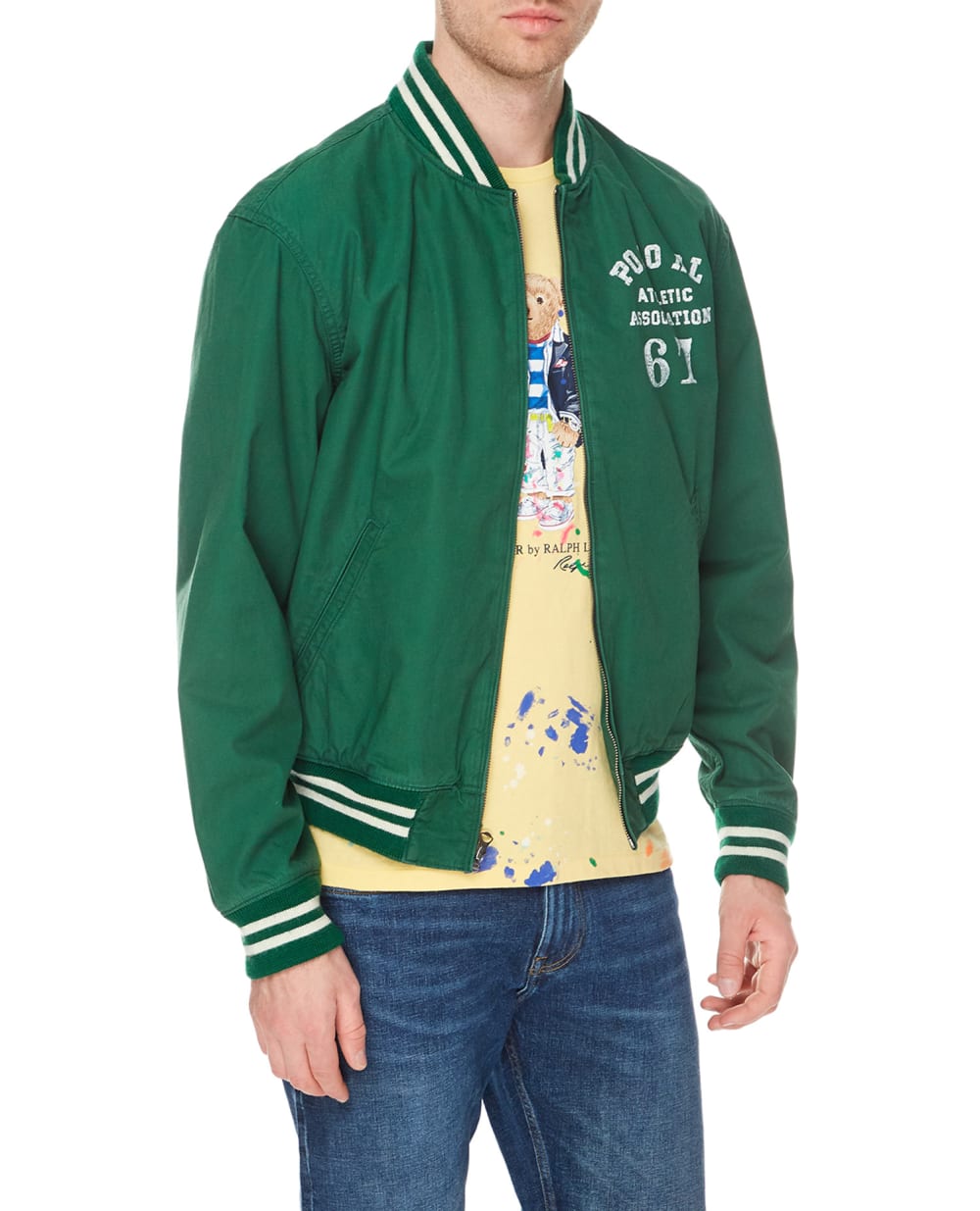 Бомбер Polo Ralph Lauren 710861968001, зеленый цвет • Купить в интернет-магазине Kameron