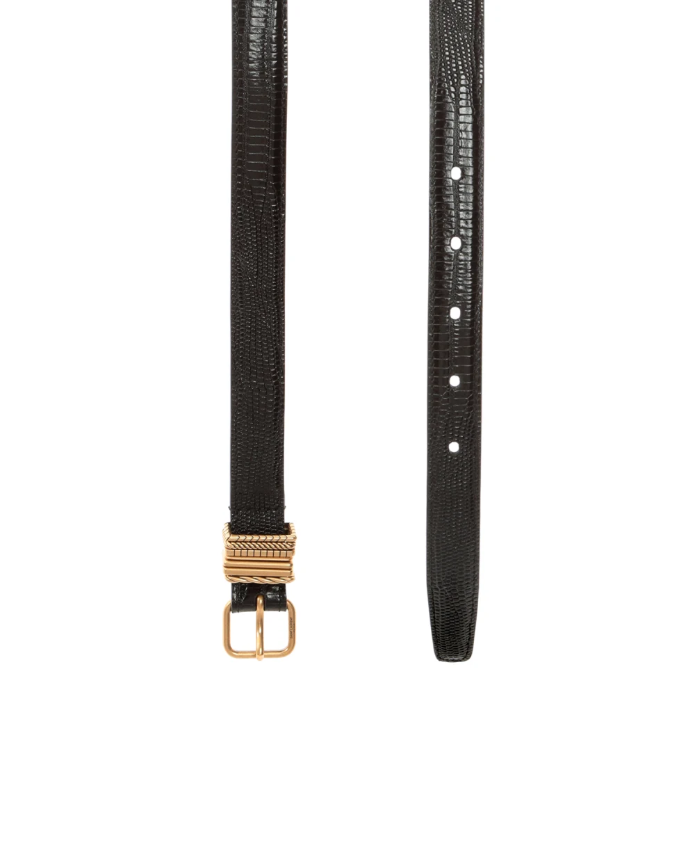 Кожаный ремень Saint Laurent 650974-CJ52W, черный цвет • Купить в интернет-магазине Kameron