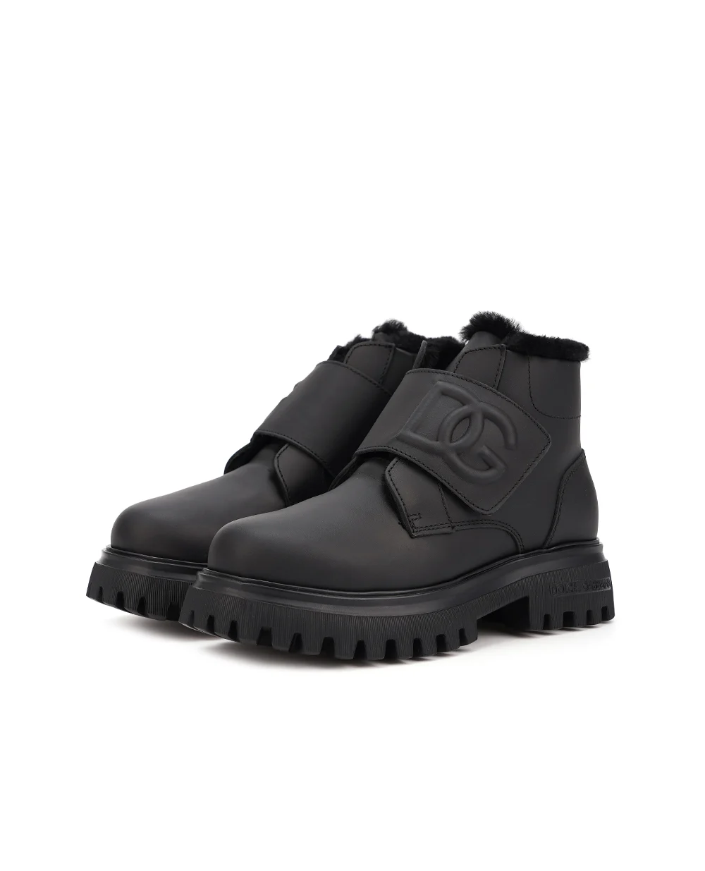 Дитячі черевики Dolce&Gabbana Kids DA5230-A5660-M, чорний колір • Купити в інтернет-магазині Kameron