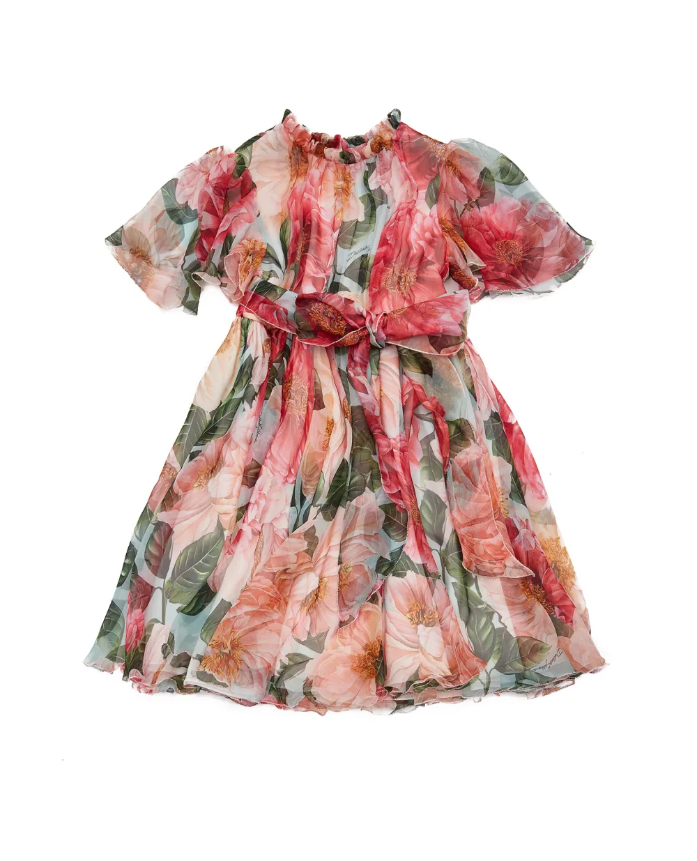 Шелковое платье Dolce&Gabbana Kids L52DN8-IS1FT-S, разноцветный цвет • Купить в интернет-магазине Kameron