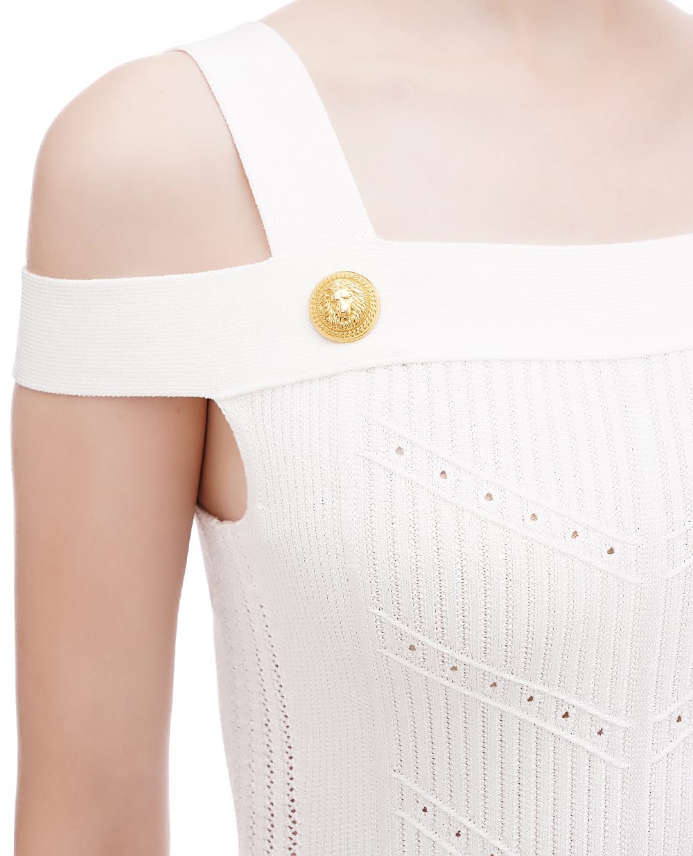 Сукня Balmain DF1RJ155KF24, білий колір • Купити в інтернет-магазині Kameron
