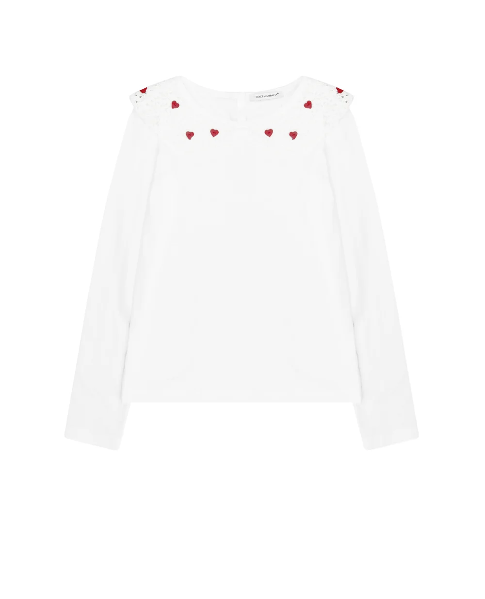 Лонгслив  Dolce&Gabbana Kids L5JTBR-G7QBD-B, белый цвет • Купить в интернет-магазине Kameron