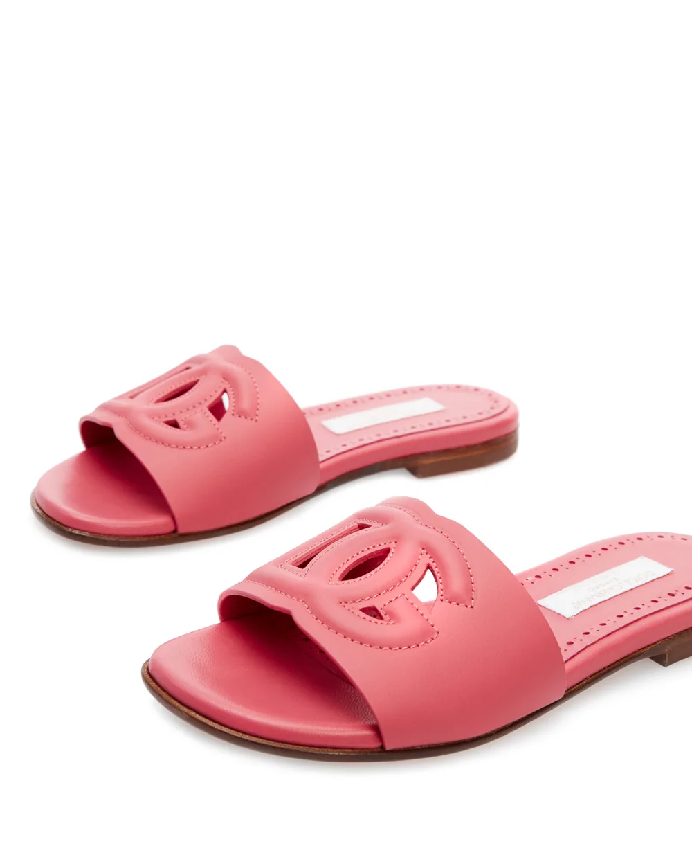 Детские кожаные мюли Dolce&Gabbana Kids D11032-A1735-M, малиновый цвет • Купить в интернет-магазине Kameron