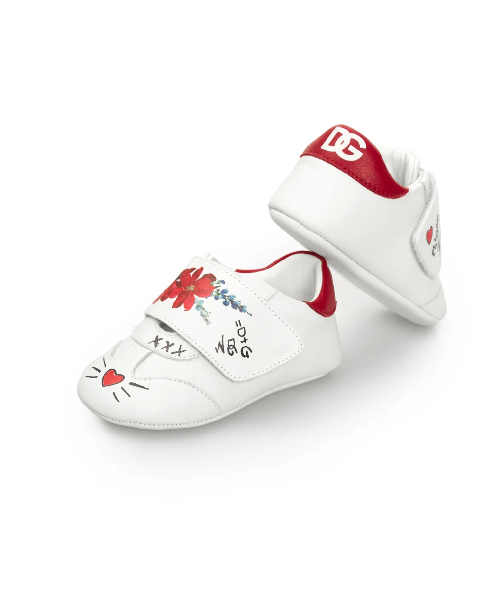 Пинетки Dolce&Gabbana Kids DK0109-AQ594, белый цвет • Купить в интернет-магазине Kameron