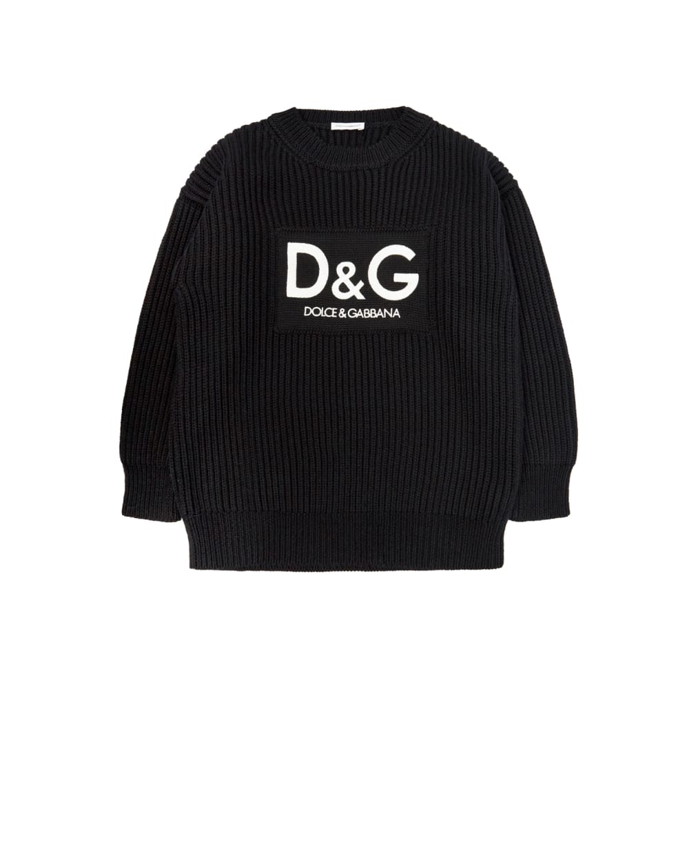 Шерстяной свитер Dolce&Gabbana Kids L5KWF5-JBVK3-S, черный цвет • Купить в интернет-магазине Kameron