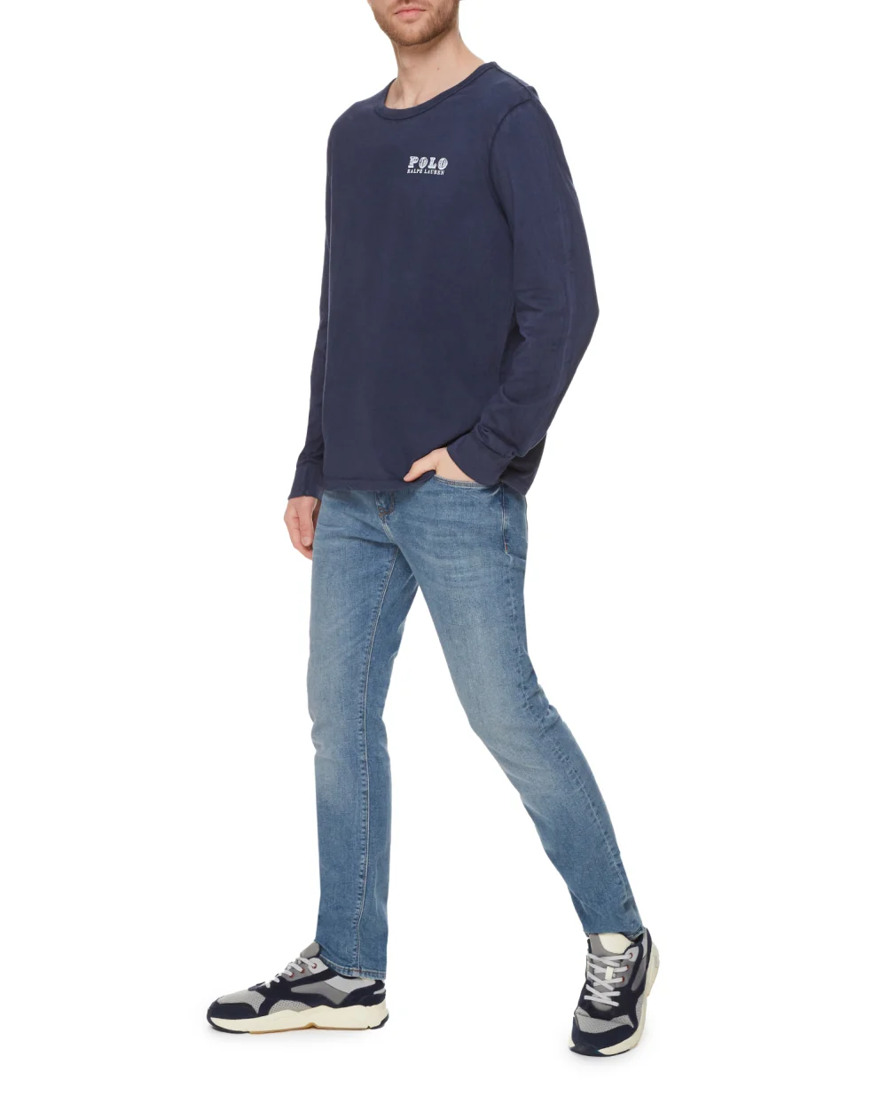 Лонгслив Polo Ralph Lauren 710850538003, синий цвет • Купить в интернет-магазине Kameron