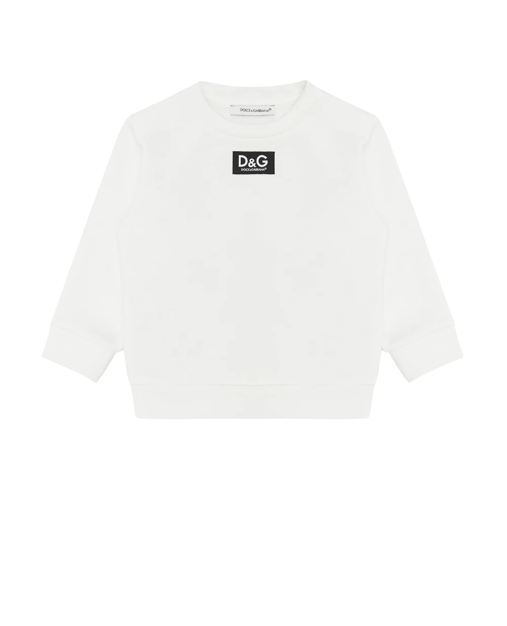 Свитшот Dolce&Gabbana Kids L1JWBQ-G7BGT, белый цвет • Купить в интернет-магазине Kameron