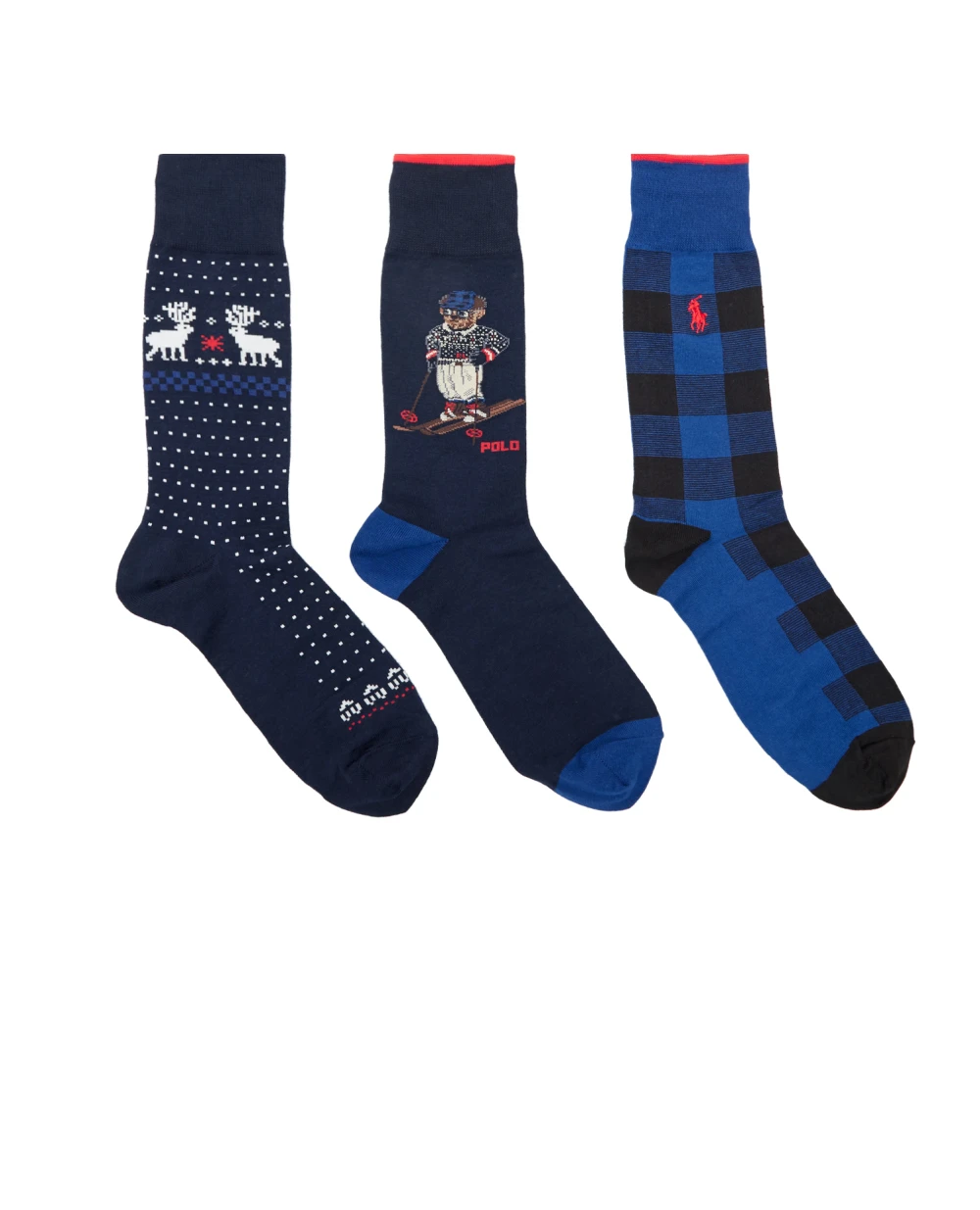 Носки (3 пары) Polo Ralph Lauren 449858069001, разноцветный цвет • Купить в интернет-магазине Kameron