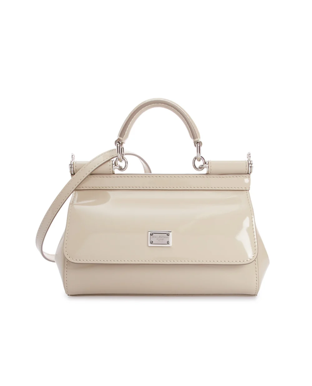 Кожаная сумка Sicily Small Dolce&Gabbana BB7116-AI413, бежевый цвет • Купить в интернет-магазине Kameron