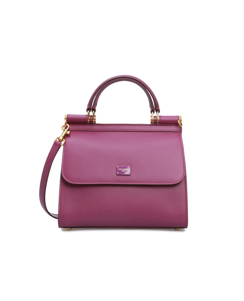 Кожаная сумка Sicily 58 Small Dolce&Gabbana BB6622-AV385SS20-S, розовый цвет • Купить в интернет-магазине Kameron