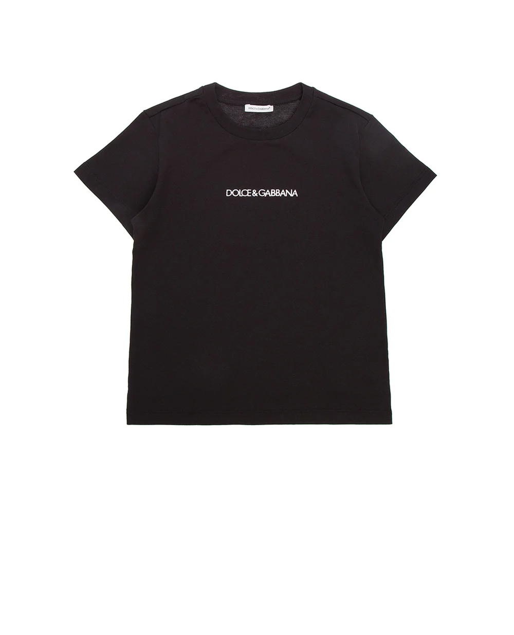 Детская футболка Dolce&Gabbana Kids L4JT7N-G7STN-B, черный цвет • Купить в интернет-магазине Kameron