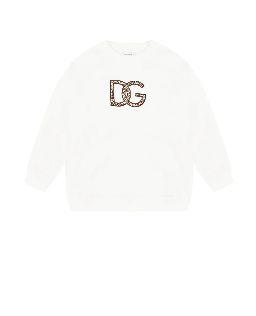 Свитшот Dolce&Gabbana Kids L5JW6C-G7B9K-B, белый цвет • Купить в интернет-магазине Kameron