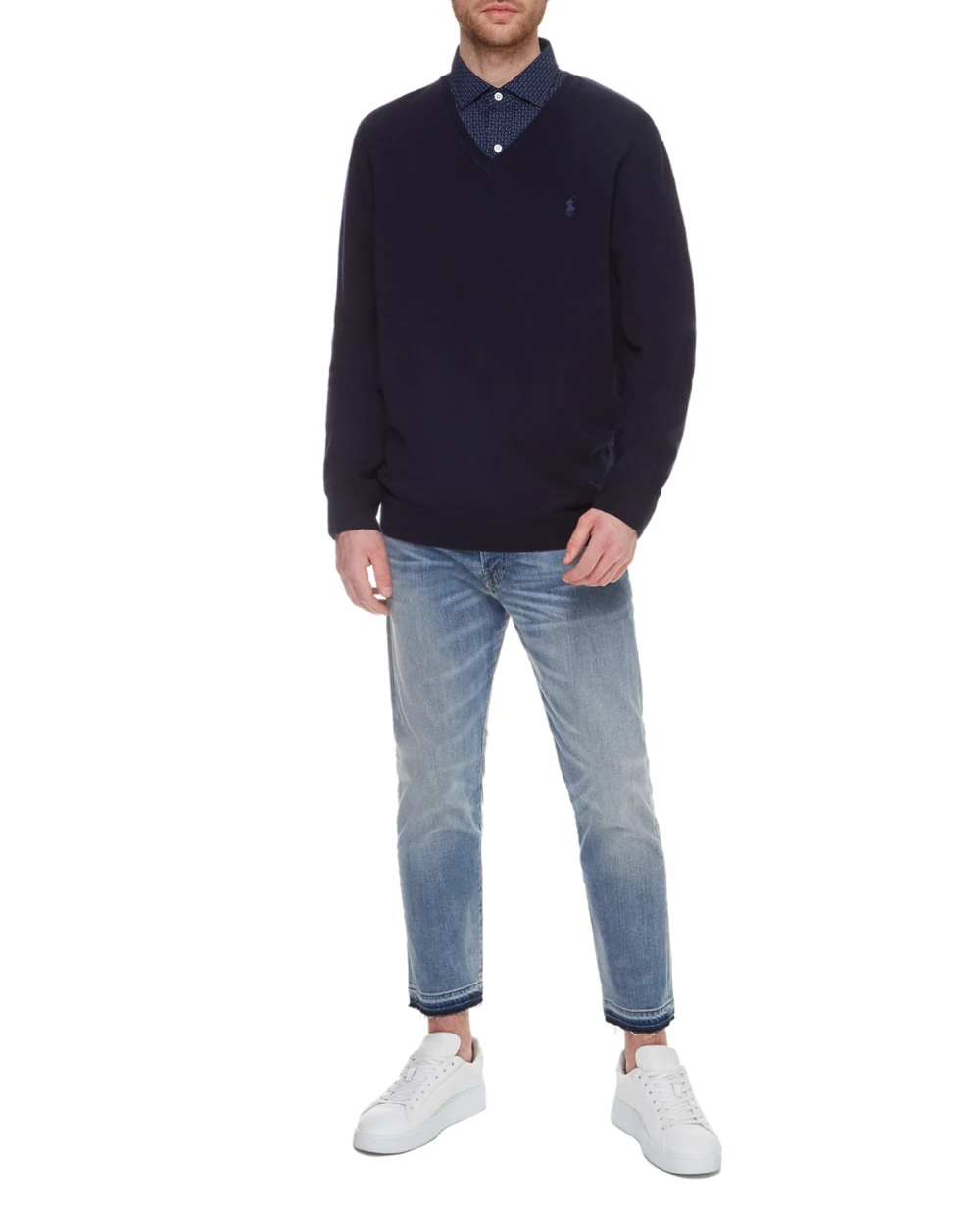 Шерстяной пуловер Polo Ralph Lauren 714347004, синий цвет • Купить в интернет-магазине Kameron