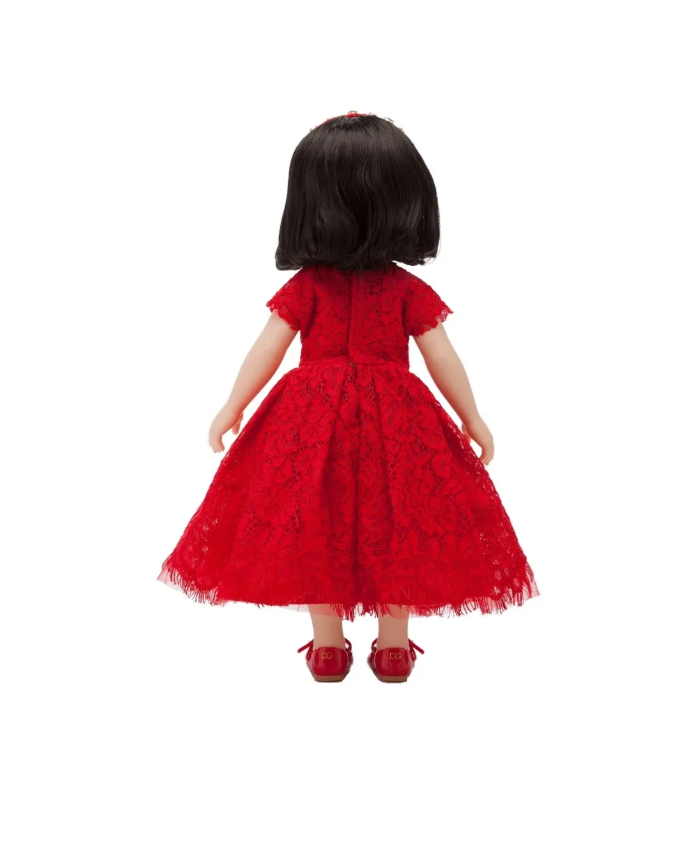Кукла с платьем из кружева Dolce&Gabbana Kids LCJA18-G7VAW, красный цвет • Купить в интернет-магазине Kameron