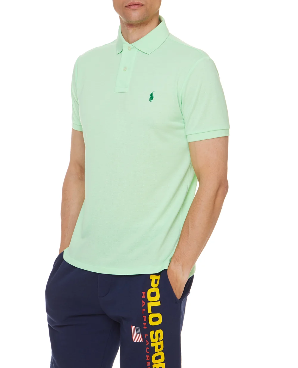Поло Polo Ralph Lauren 710804077025, мятный цвет • Купить в интернет-магазине Kameron