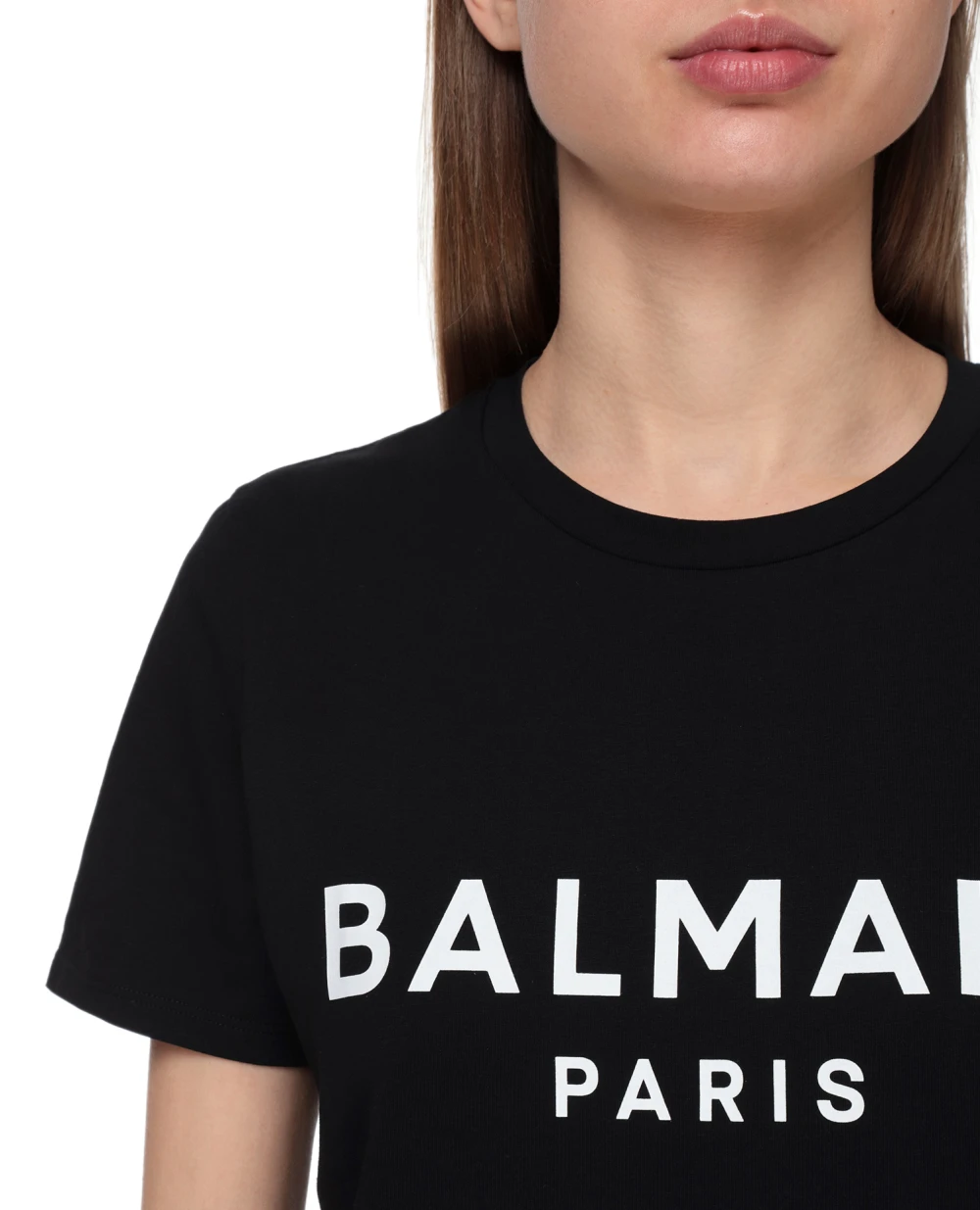 Футболка Balmain VF11350B019, черный цвет • Купить в интернет-магазине Kameron