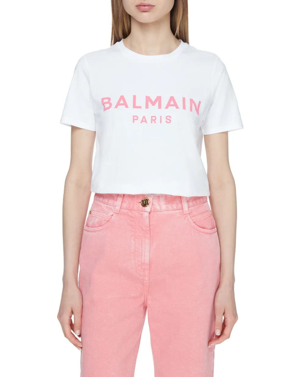 Футболка Balmain VF11350B019, белый цвет • Купить в интернет-магазине Kameron