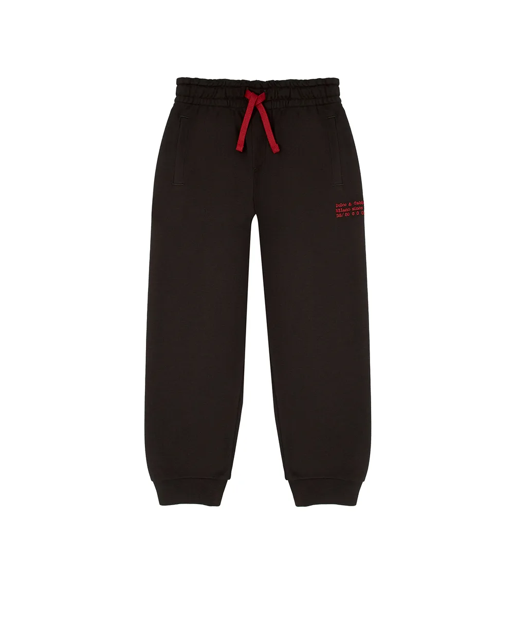 Детские спортивные брюки Dolce&Gabbana Kids L4JPEV-G7BZI-B, черный цвет • Купить в интернет-магазине Kameron