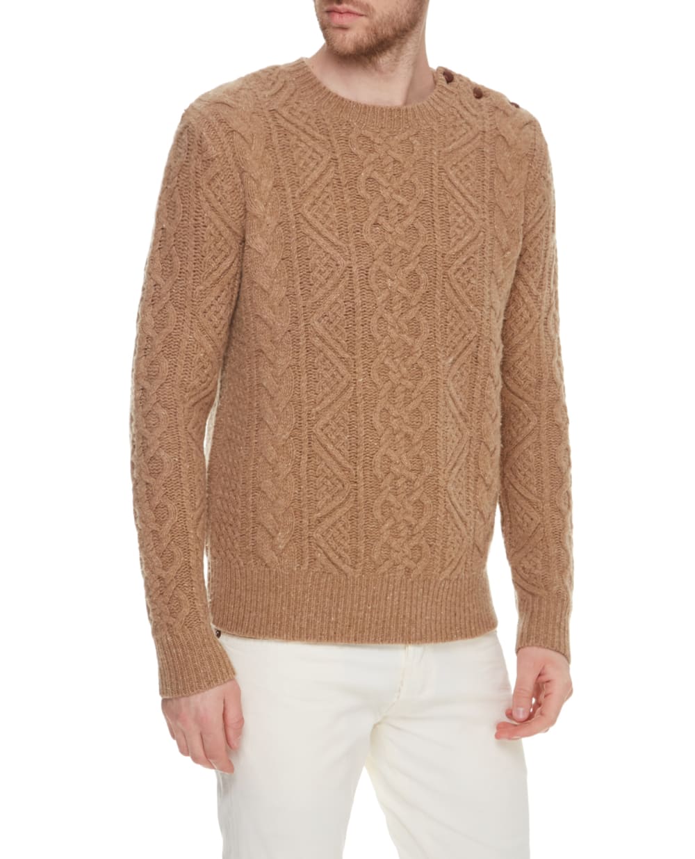 Шерстяной свитер Polo Ralph Lauren 710716702001, коричневый цвет • Купить в интернет-магазине Kameron