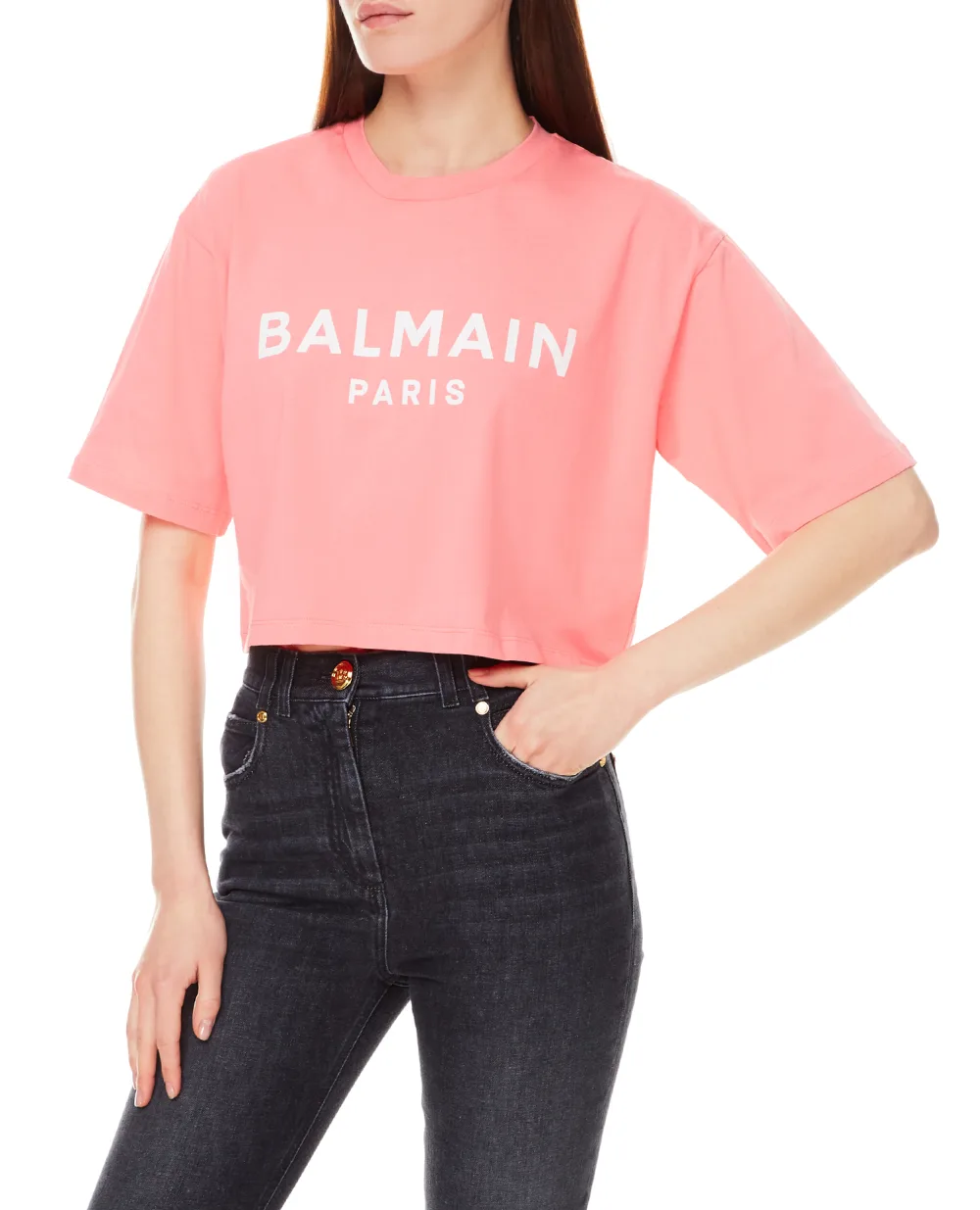 Футболка Balmain XF1EE020BB02, розовый цвет • Купить в интернет-магазине Kameron