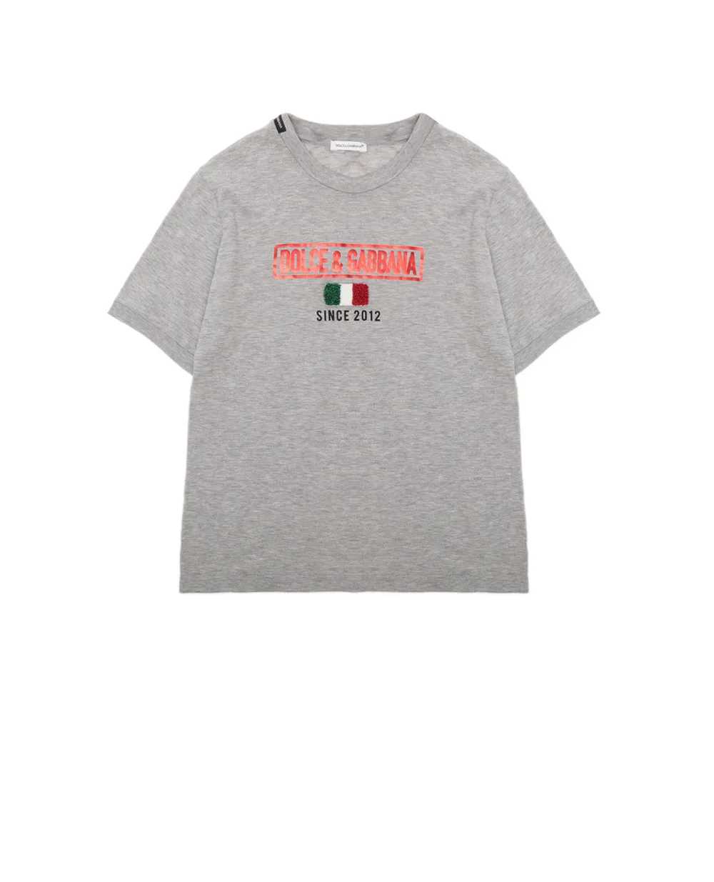 Детская футболка Dolce&Gabbana Kids L5JT9Z-G7TBQ-S, серый цвет • Купить в интернет-магазине Kameron