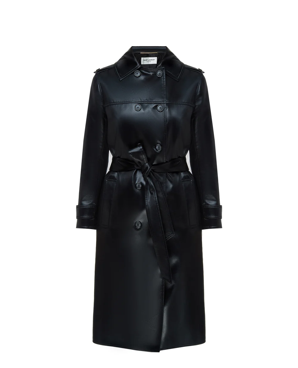 Тренч Saint Laurent 634651-Y7B15, черный цвет • Купить в интернет-магазине Kameron