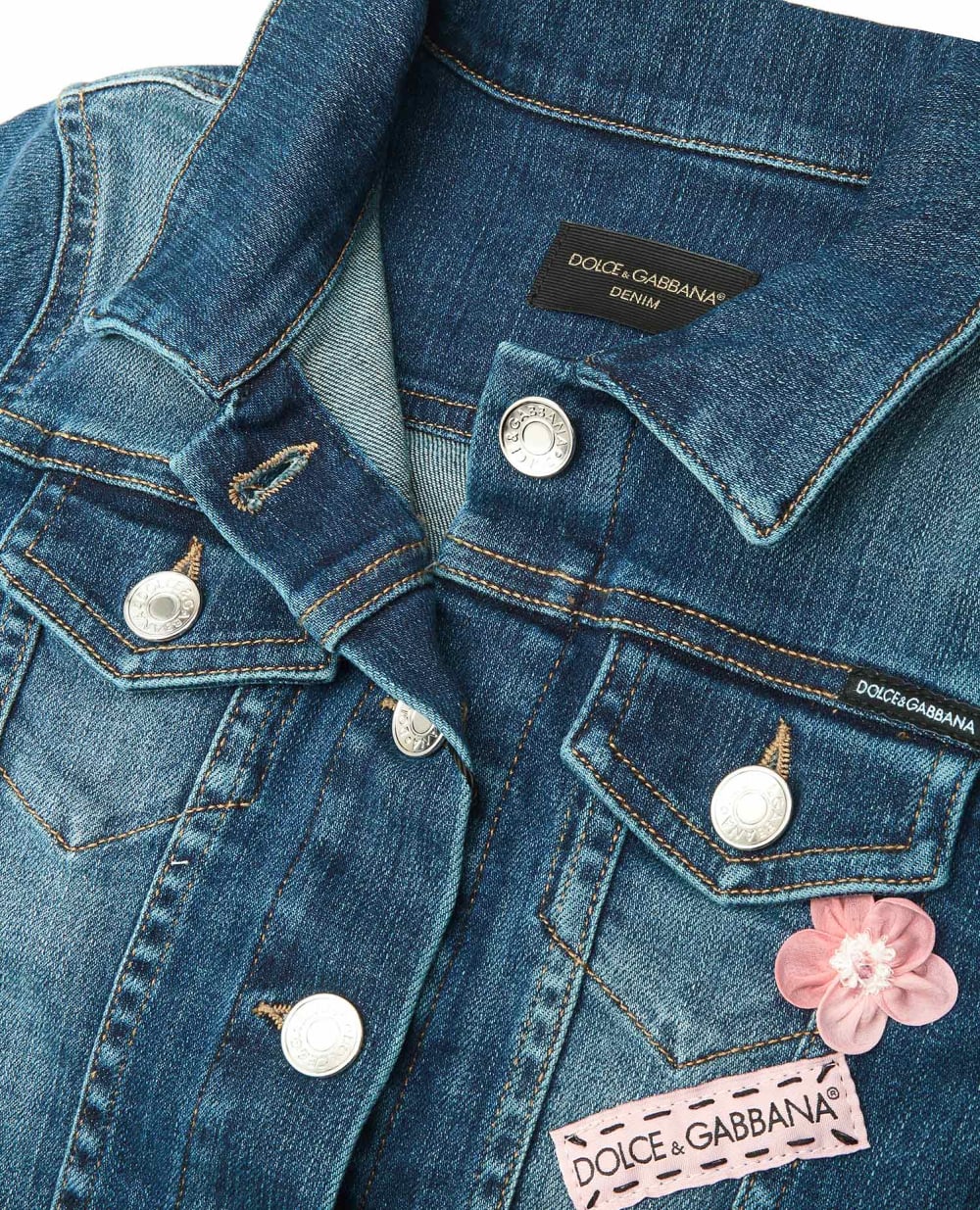 Джинсовая куртка Dolce&Gabbana Kids L51B55-LD954-S, синий цвет • Купить в интернет-магазине Kameron