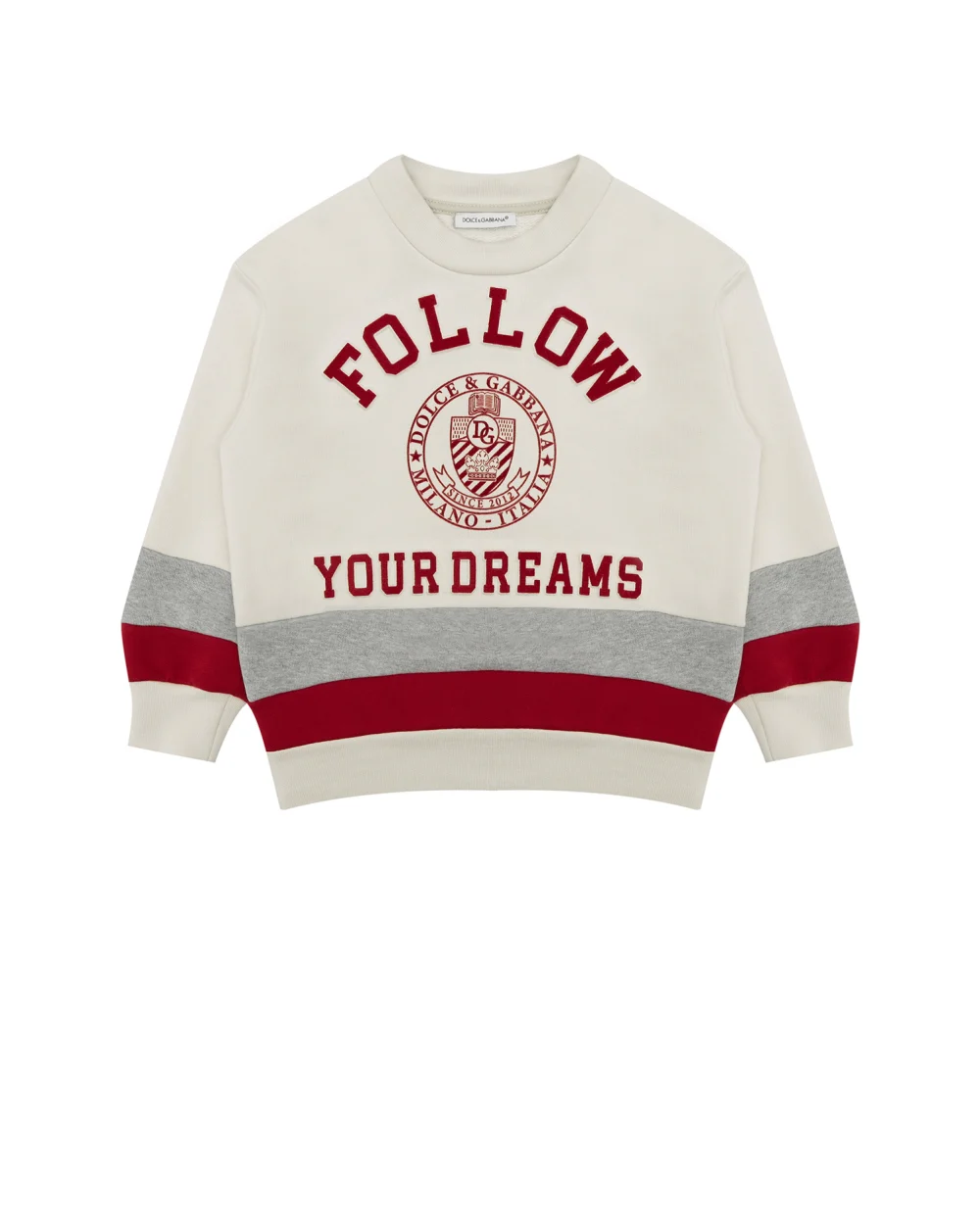 Свитшот Dolce&Gabbana Kids L4JWAV-G7A3Y-S, бежевый цвет • Купить в интернет-магазине Kameron