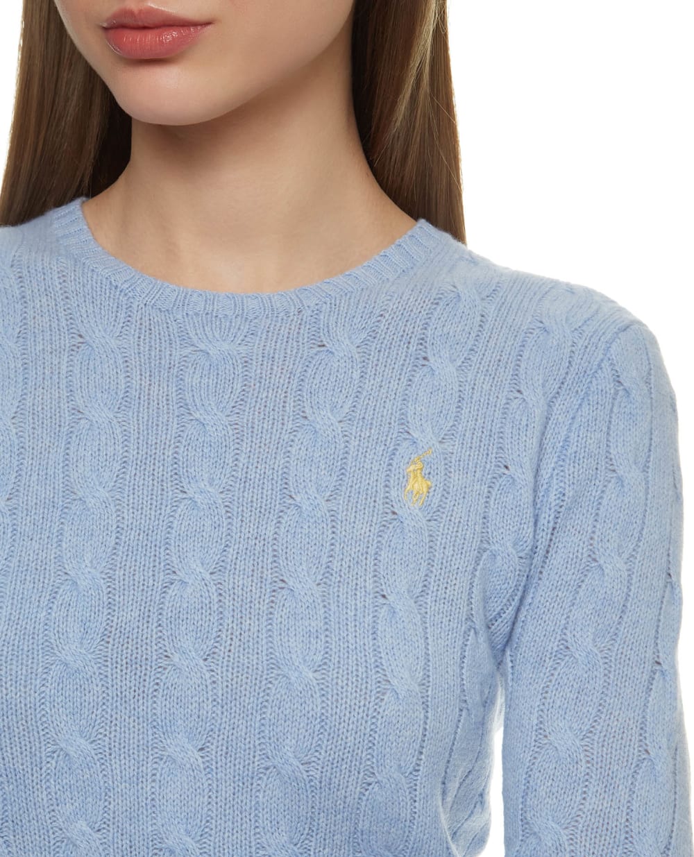 Шерстяной джемпер Polo Ralph Lauren 211525764068, голубой цвет • Купить в интернет-магазине Kameron