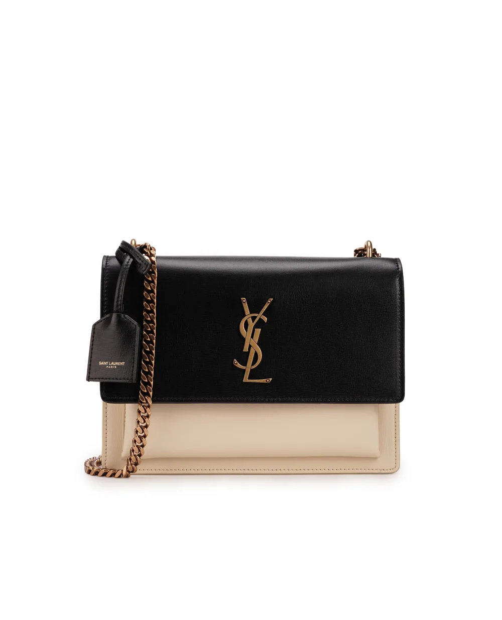 Кожаная сумка Sunset Saint Laurent 442906-D42EW, черный цвет • Купить в интернет-магазине Kameron