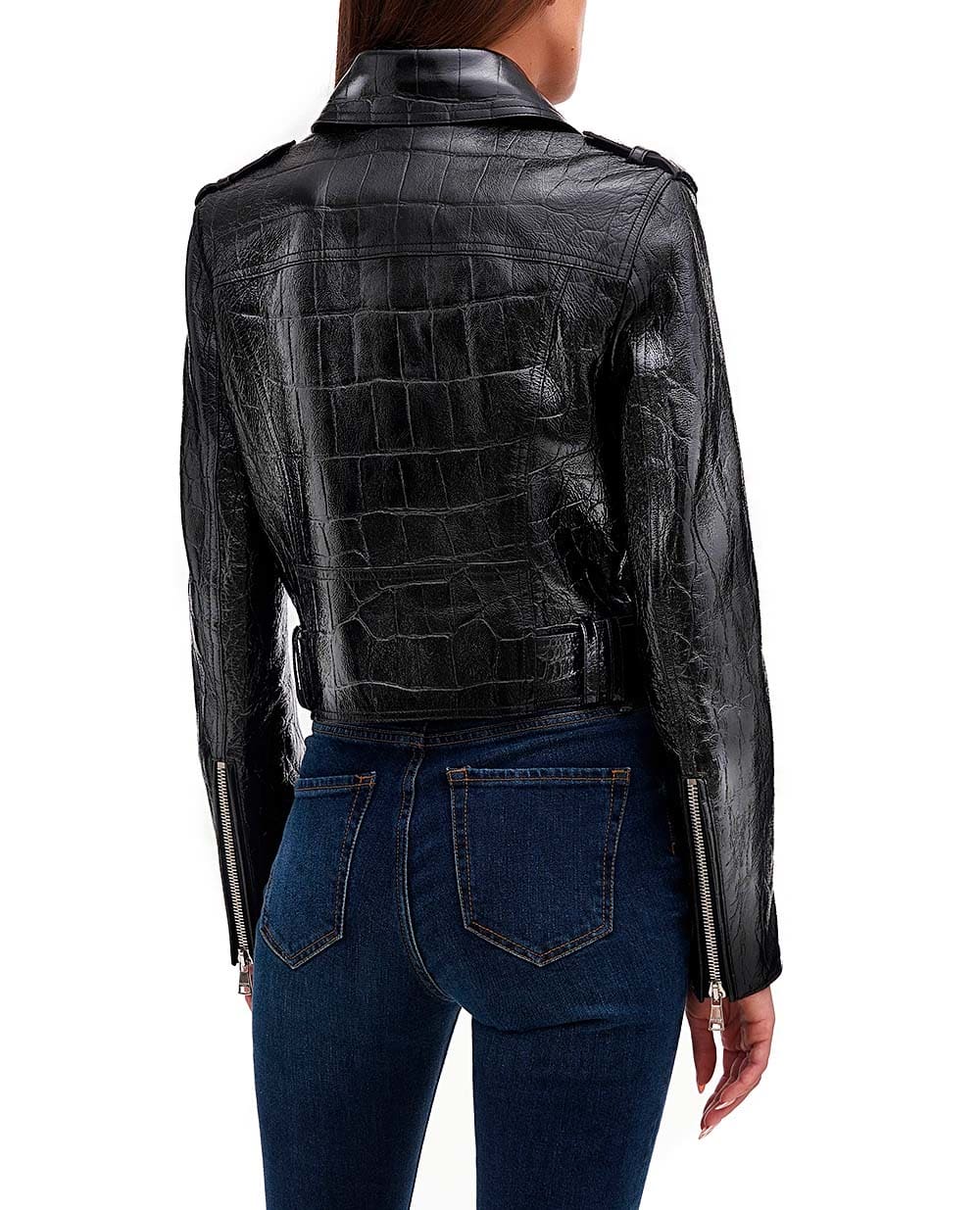Куртка кожаная Balmain BF0TD201LC68, черный цвет • Купить в интернет-магазине Kameron