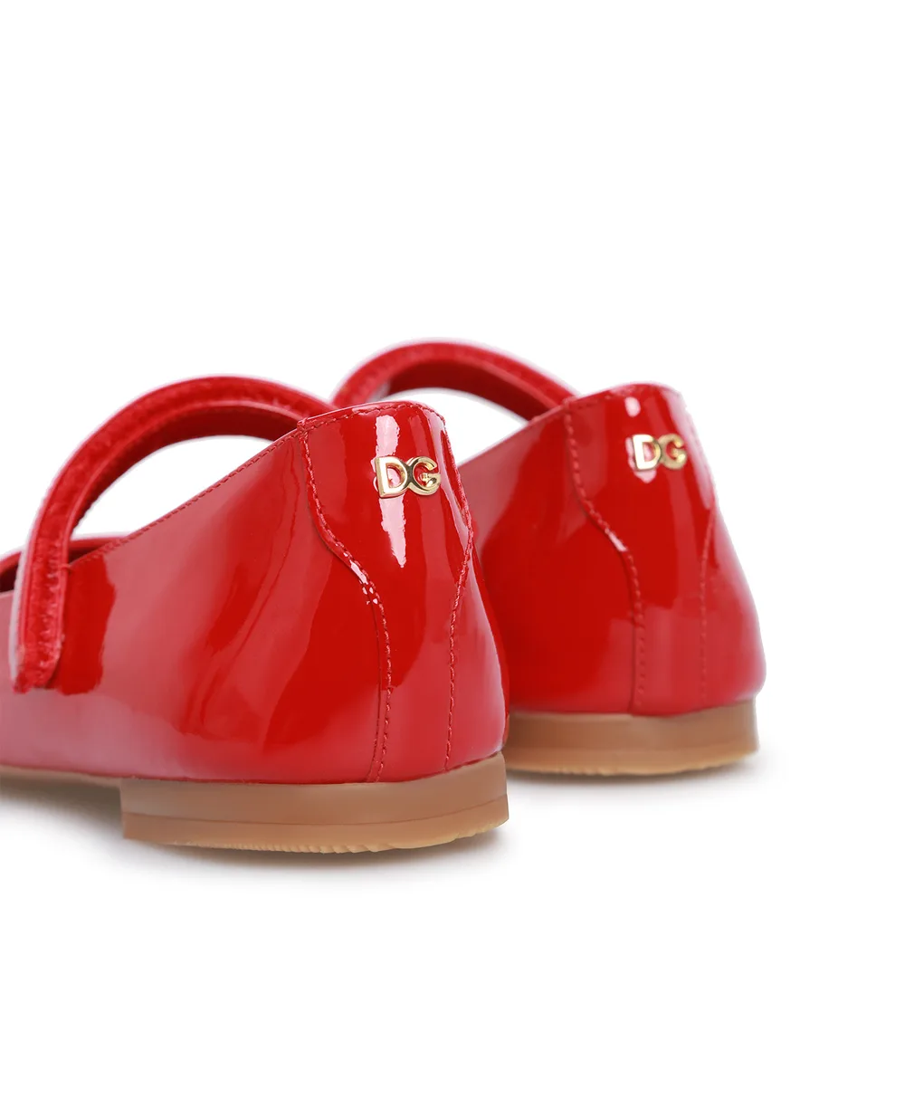 Лаковые балетки Dolce&Gabbana Kids D10699-A1328-S-, красный цвет • Купить в интернет-магазине Kameron