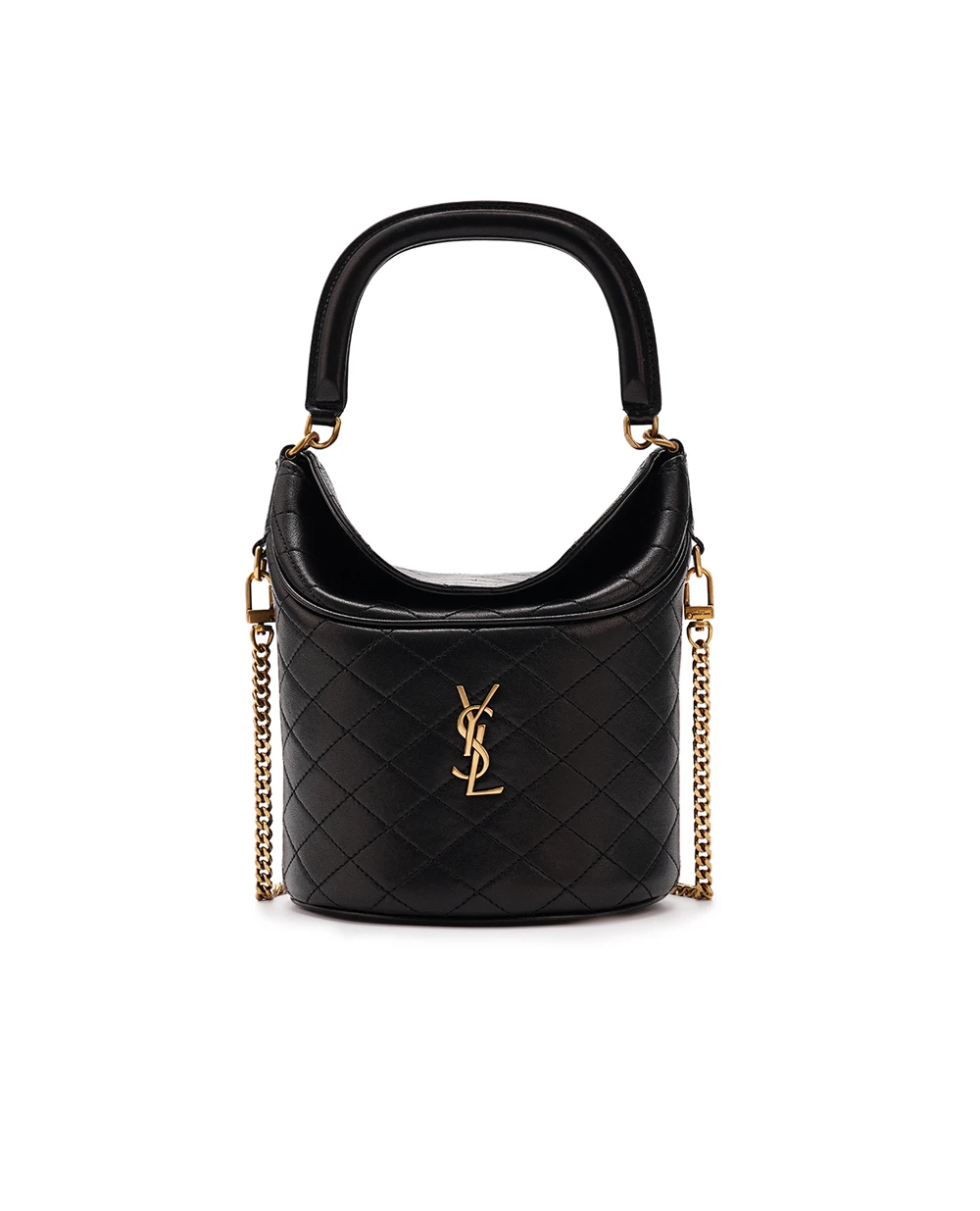 Кожаная сумка Gaby Bucket Saint Laurent 763961-1EL07, черный цвет • Купить в интернет-магазине Kameron