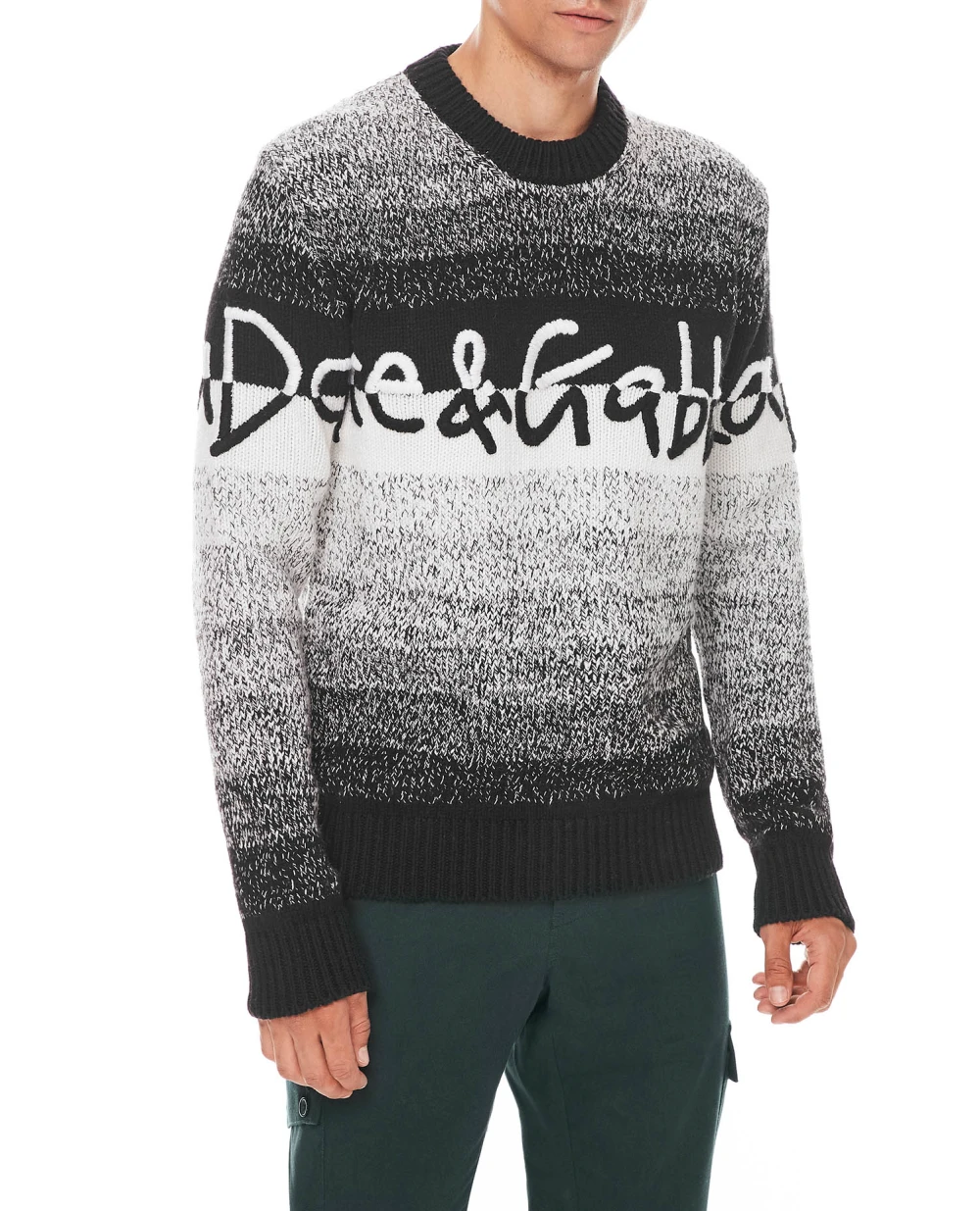 Шерстяной свитер Dolce&Gabbana GX525Z-JCMA9, разноцветный цвет • Купить в интернет-магазине Kameron