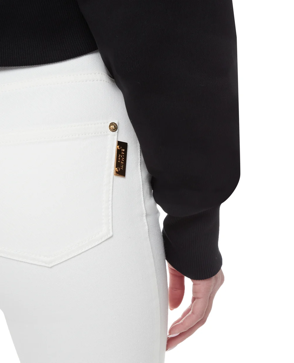Джинсы Balmain AF1MG006DB69, белый цвет • Купить в интернет-магазине Kameron