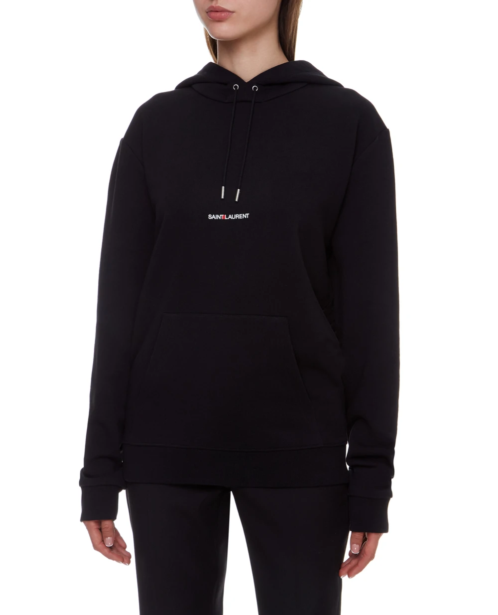 Худи Saint Laurent 464343-YB2EZ-, черный цвет • Купить в интернет-магазине Kameron