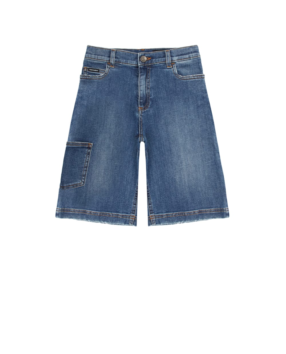 Детские джинсовые шорты Dolce&Gabbana Kids L43Q09-LDA90-S, синий цвет • Купить в интернет-магазине Kameron