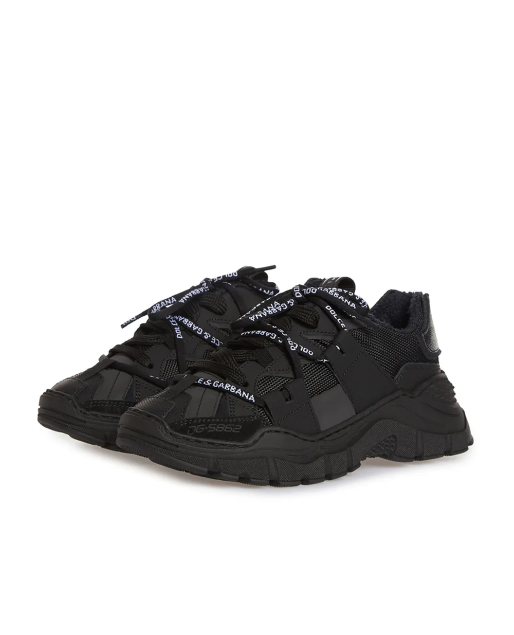 Кроссовки Dolce&Gabbana Kids DA5037-AQ669-L, черный цвет • Купить в интернет-магазине Kameron