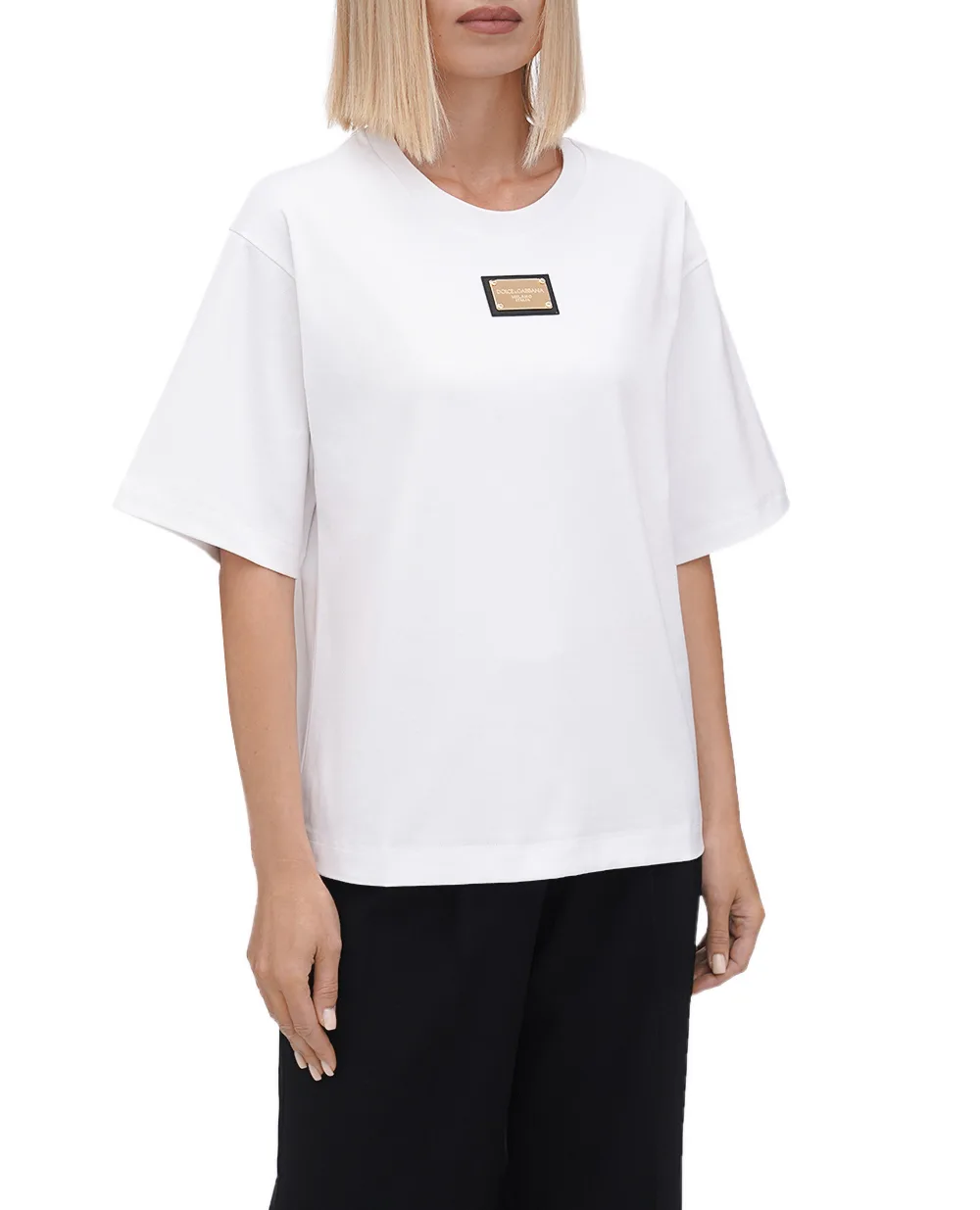 Футболка Dolce&Gabbana F8U11T-HU7H8, белый цвет • Купить в интернет-магазине Kameron