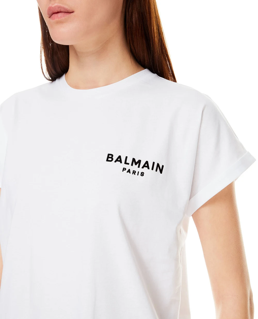 Футболка Balmain DF1EF010BB01, белый цвет • Купить в интернет-магазине Kameron