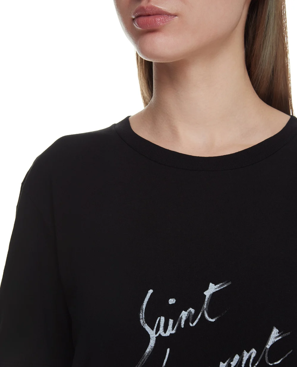 Футболка Saint Laurent 480335-YB2IS-, черный цвет • Купить в интернет-магазине Kameron