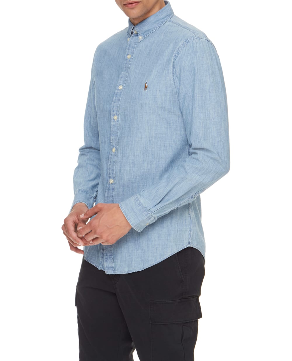 Рубашка Polo Ralph Lauren 710795458002, голубой цвет • Купить в интернет-магазине Kameron
