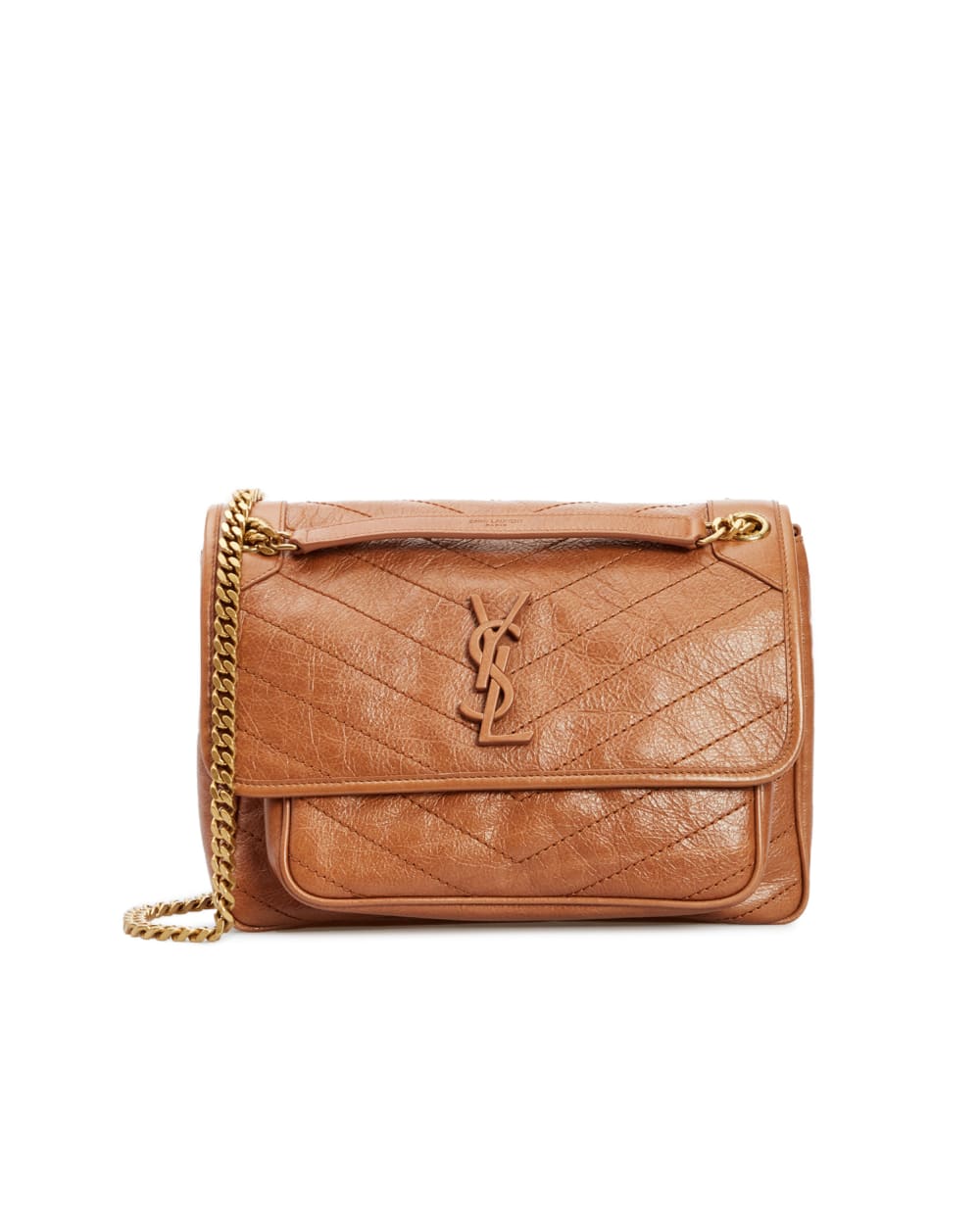 Кожаная сумка Niki medium Saint Laurent 633158-1YG07-, рыжий цвет • Купить в интернет-магазине Kameron