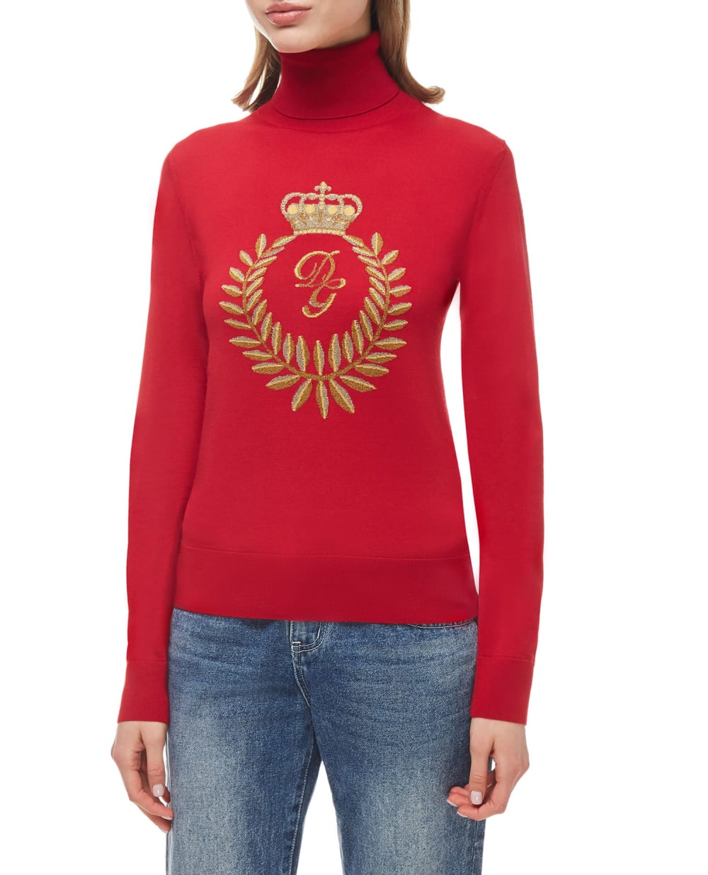 Шерстяной гольф Dolce&Gabbana FX831T-JAM0J, красный цвет • Купить в интернет-магазине Kameron