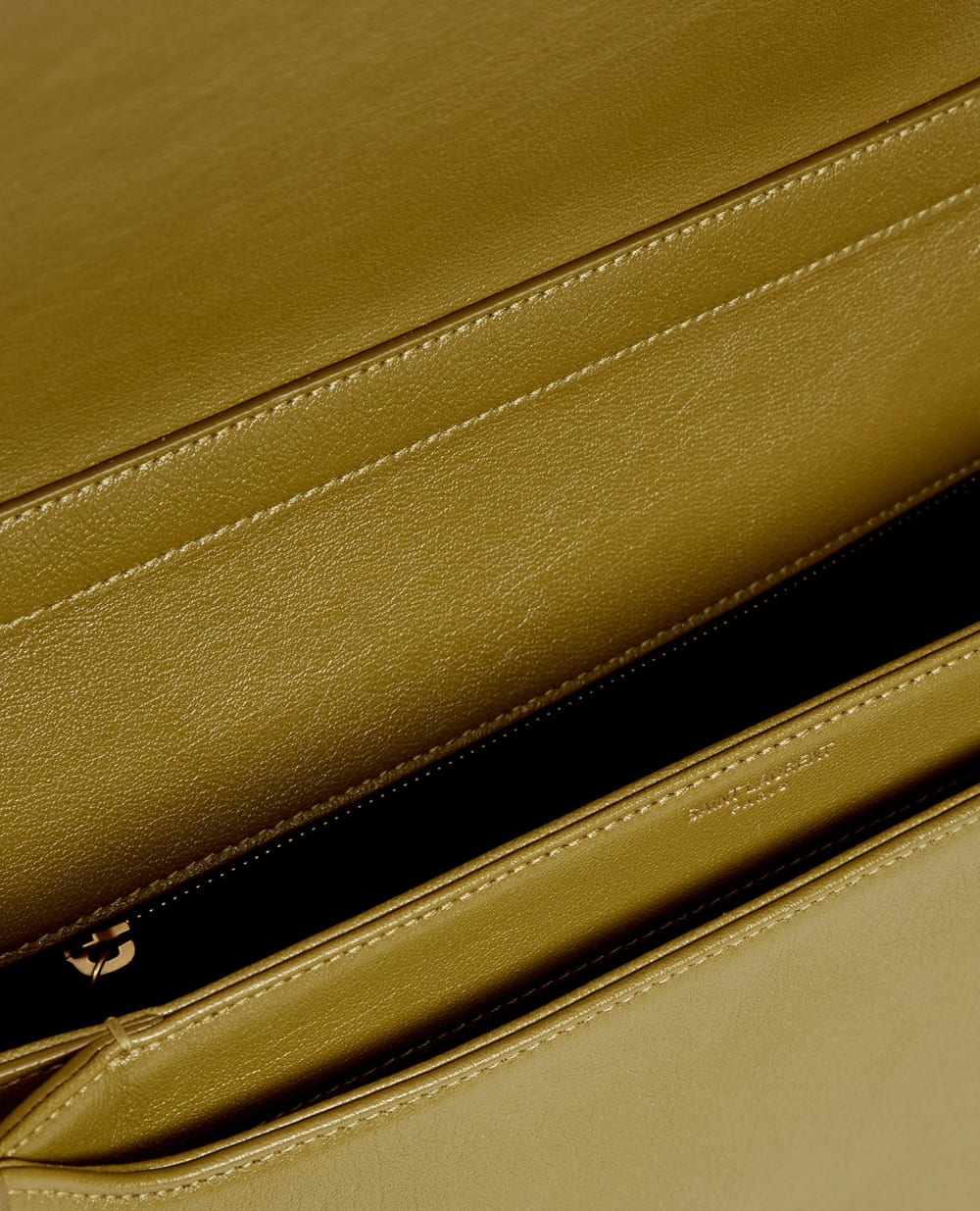Кожаная сумка Becky Saint Laurent 650770-1D319-, оливковый цвет • Купить в интернет-магазине Kameron