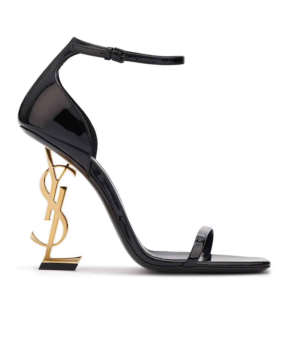 Кожаные босоножки Opyum Saint Laurent 557662-1TV1A, черный цвет • Купить в интернет-магазине Kameron