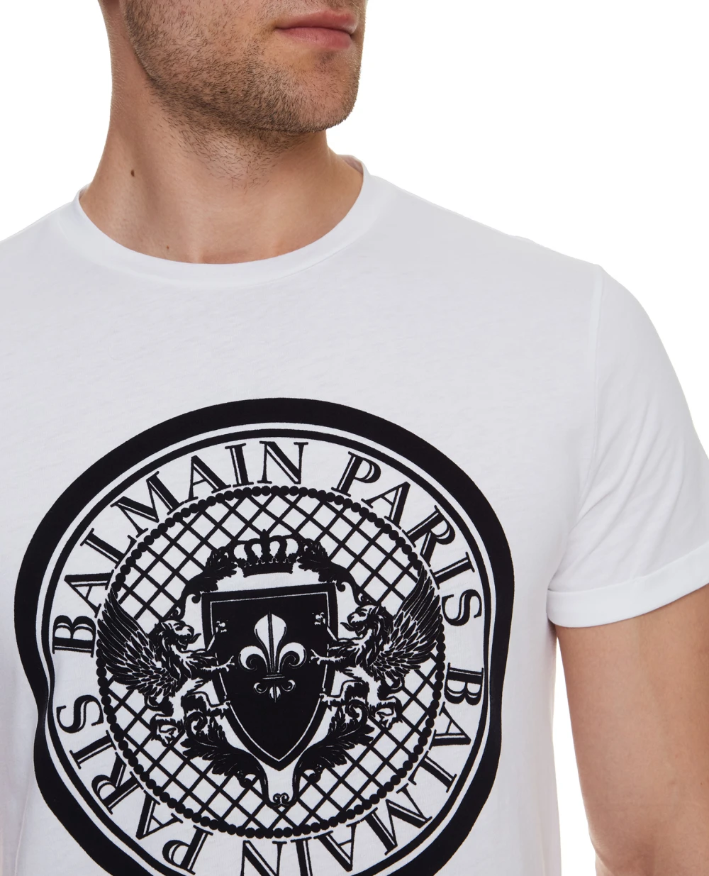 Футболка Balmain WH1EF010B144, белый цвет • Купить в интернет-магазине Kameron